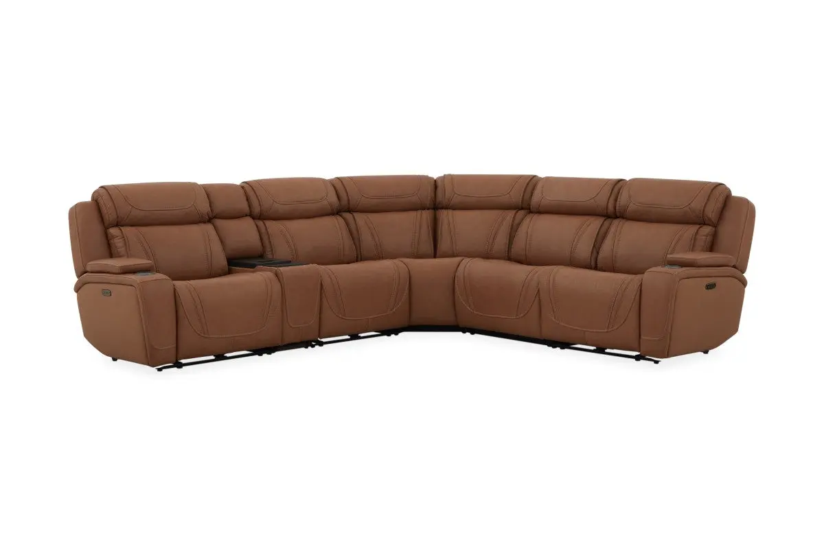 Max 6 Piece 2 Power Sectional With 2 Power Armless Recliner - Image 46