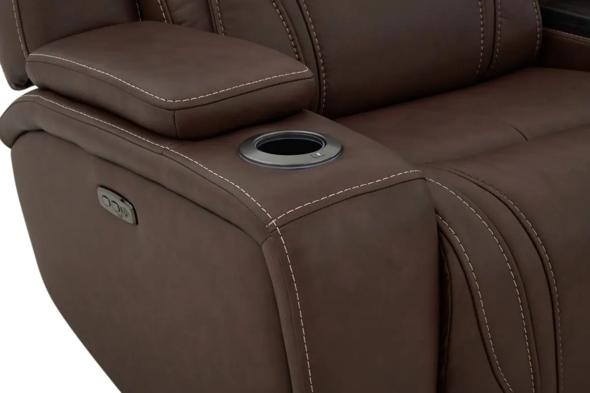 Max 6 Piece 2 Power Sectional With 2 Power Armless Recliner - Image 6