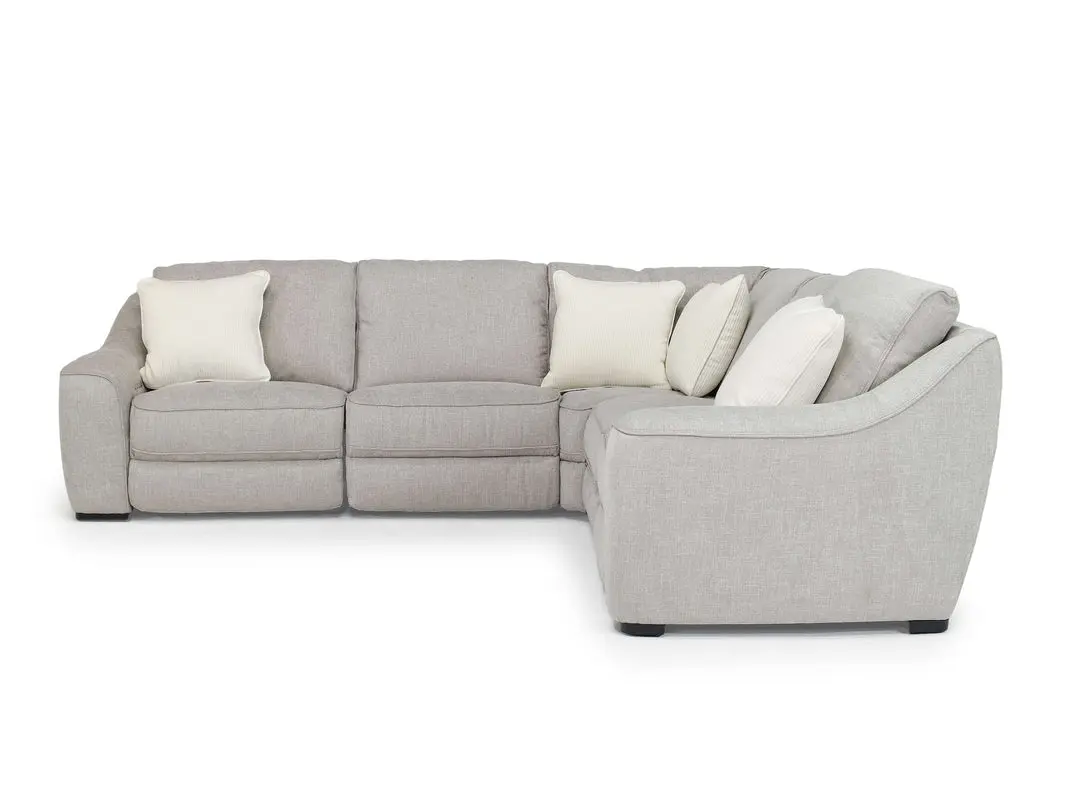 Mayflower 5 Piece 2 Power Sectional With 2 Power Armless Recliner - Image 3