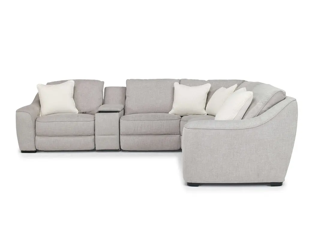 Mayflower 6 Piece 2 Power Sectional With 2 Power Armless Recliner - Image 3