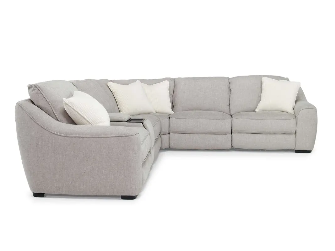 Mayflower 6 Piece 2 Power Sectional With 2 Power Armless Recliner - Image 4