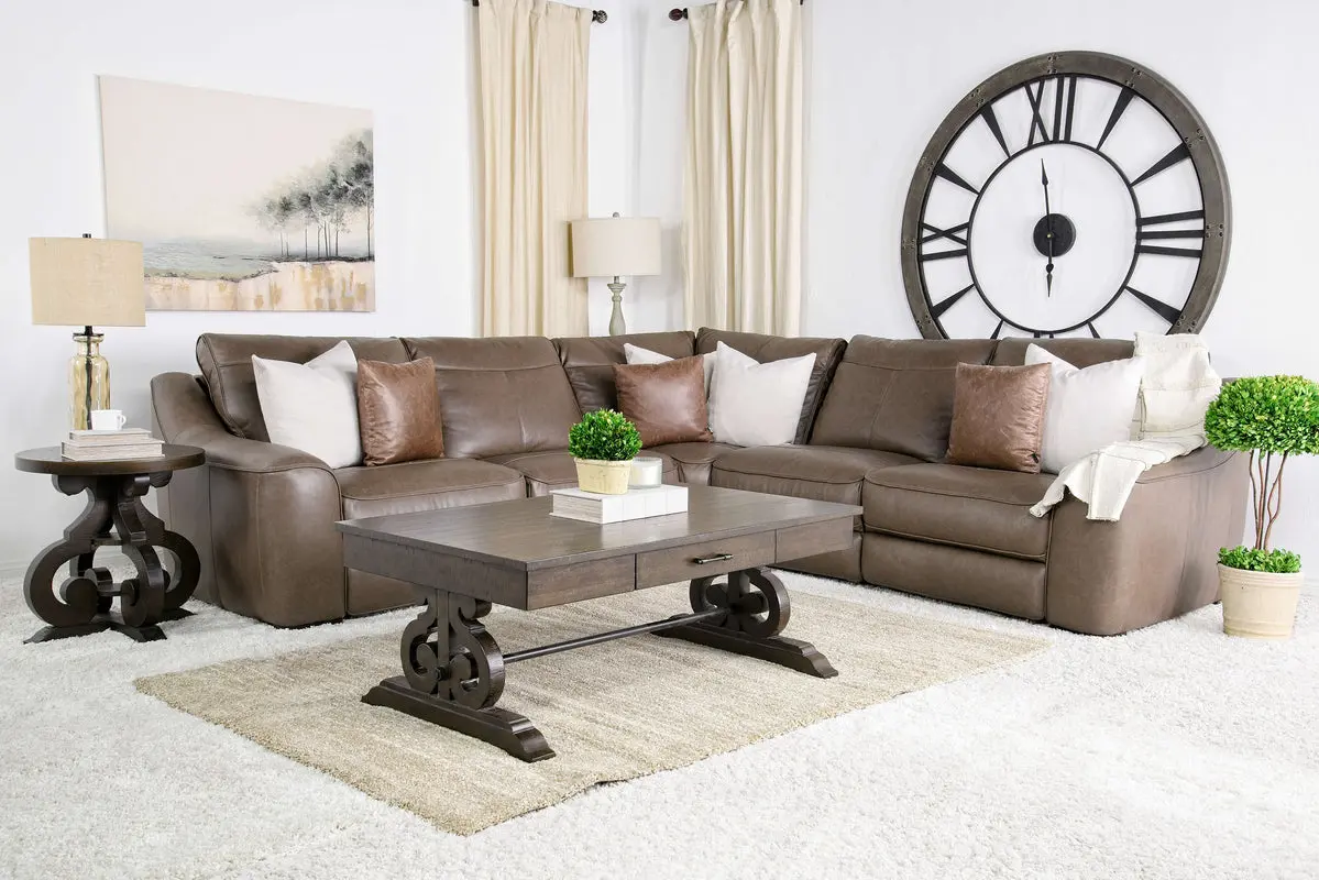 Mayflower Ls 5 Piece 2 Power Sectional With 2 Power Armless Recliner - Image 5