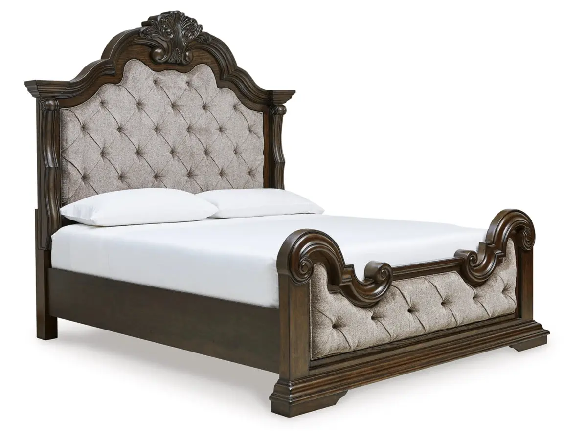 Maylee Upholstered Panel Bed - Image 11