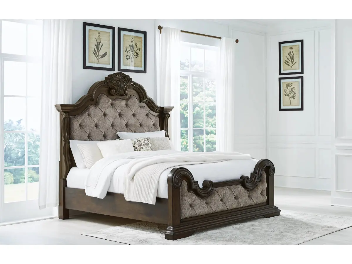 Maylee Upholstered Panel Bed - Image 8