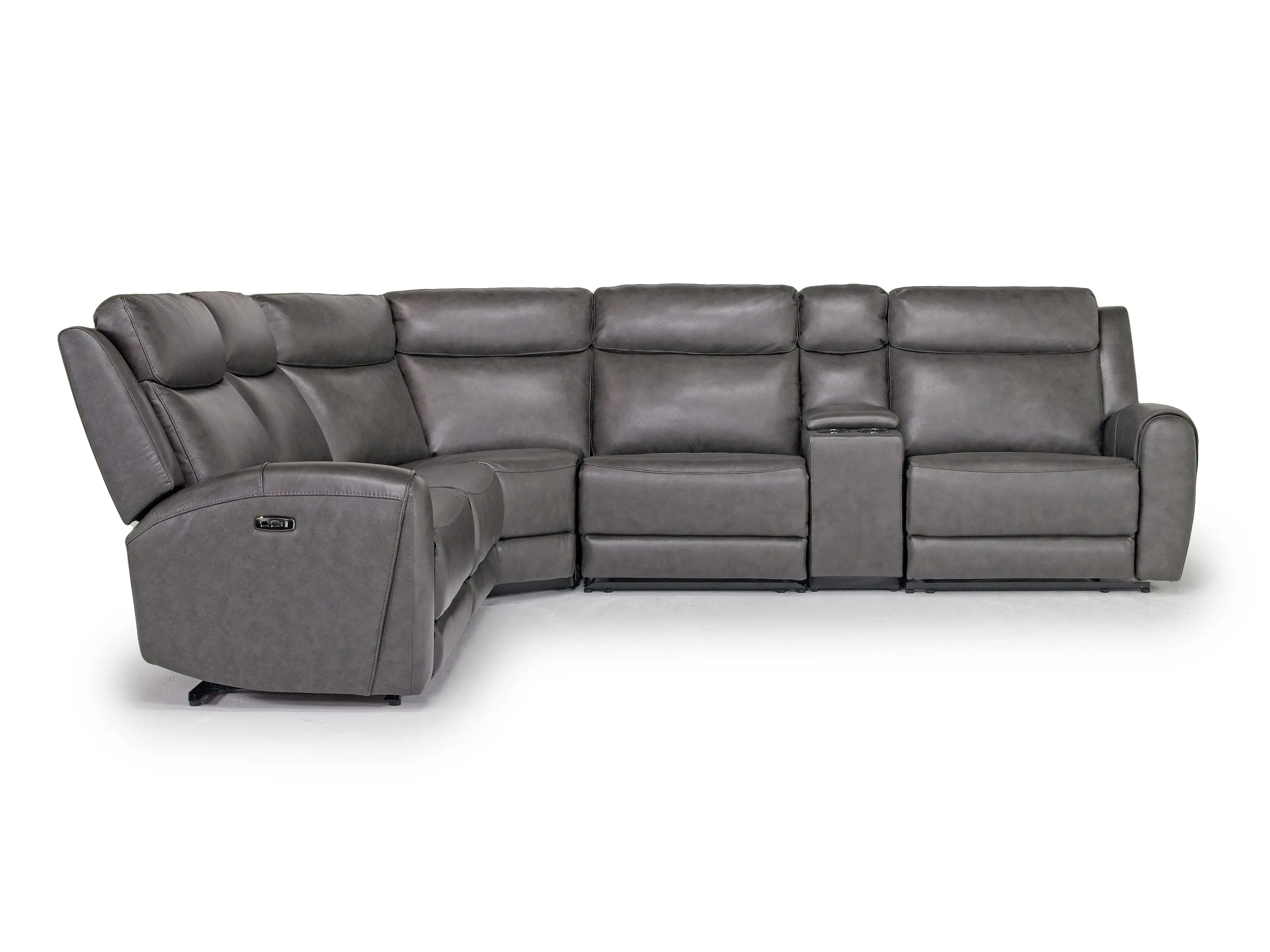 Mia 6 Piece 2 Power Sectional With 2 Power Armless Recliner - Image 6