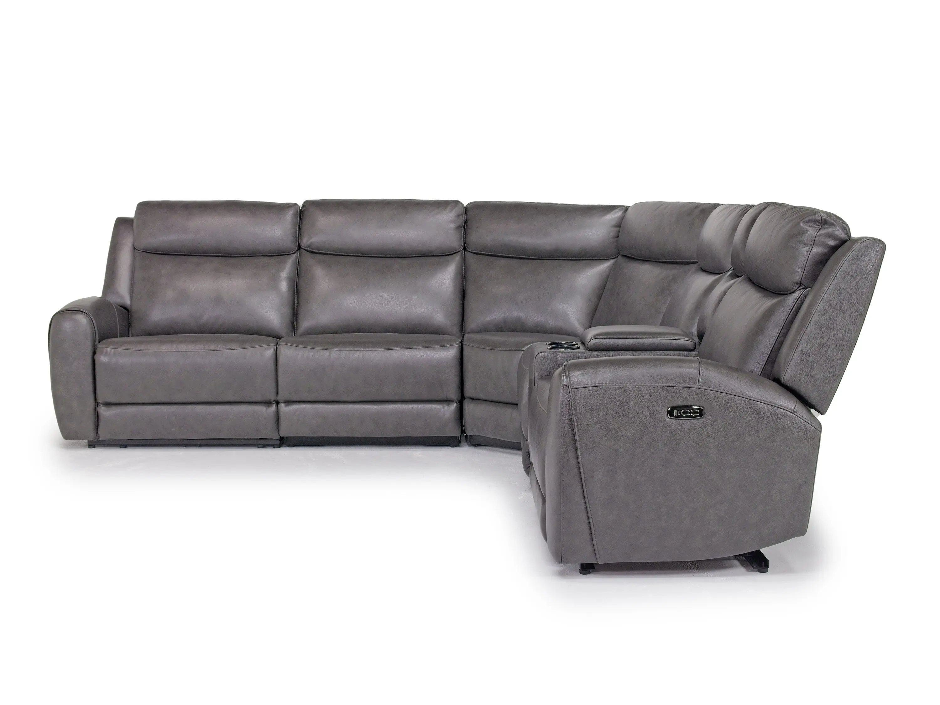 Mia 6 Piece 2 Power Sectional With 2 Power Armless Recliner - Image 8