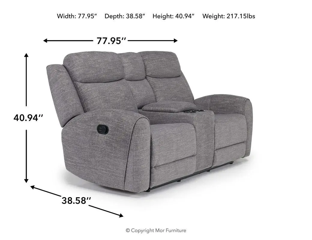 Mia Reclining Console Loveseat - Image 7