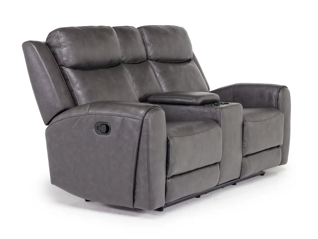 Mia Reclining Console Loveseat - Image 8
