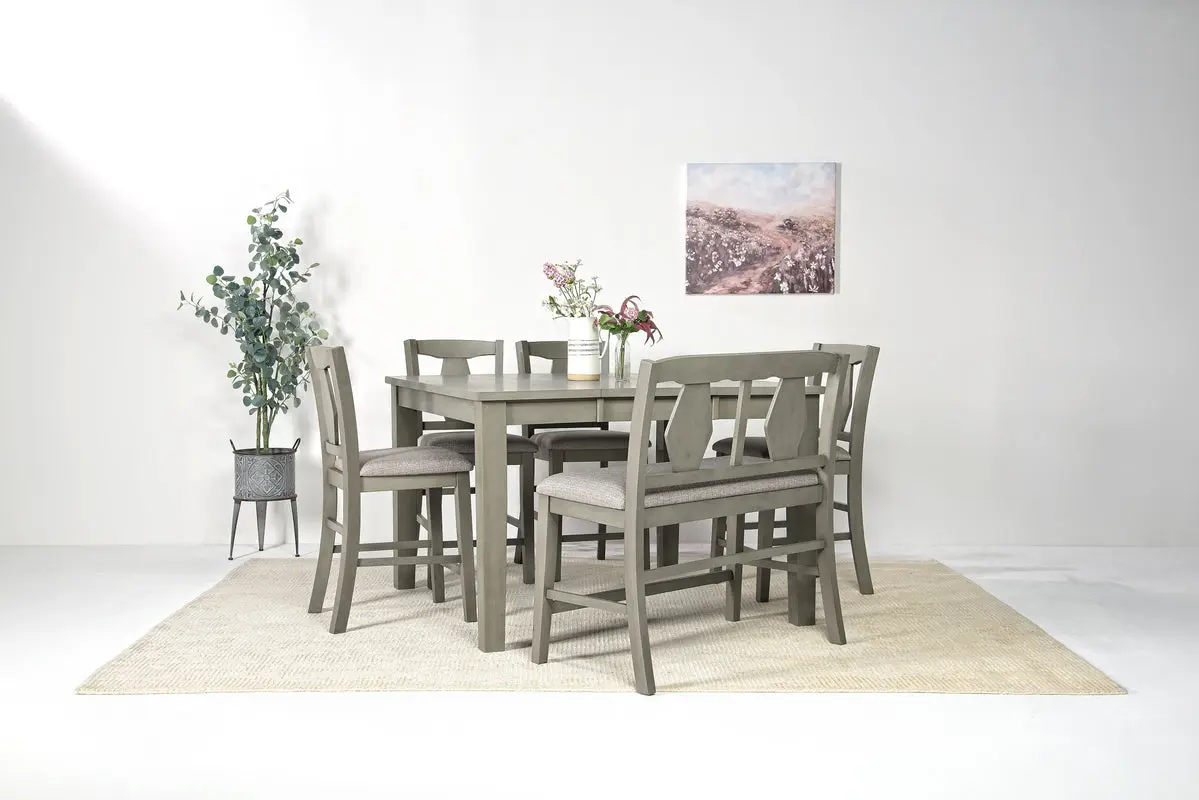 Napa Counter Height Dining Table & 4 Stools & Bench - Image 9
