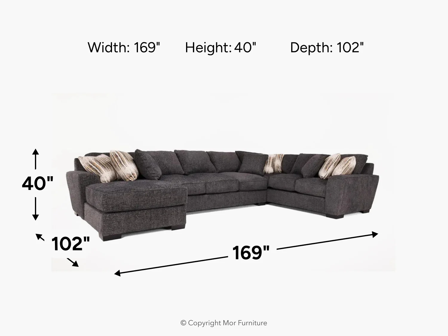 Oracle Tux Sofa Chaise Sectional - Image 9