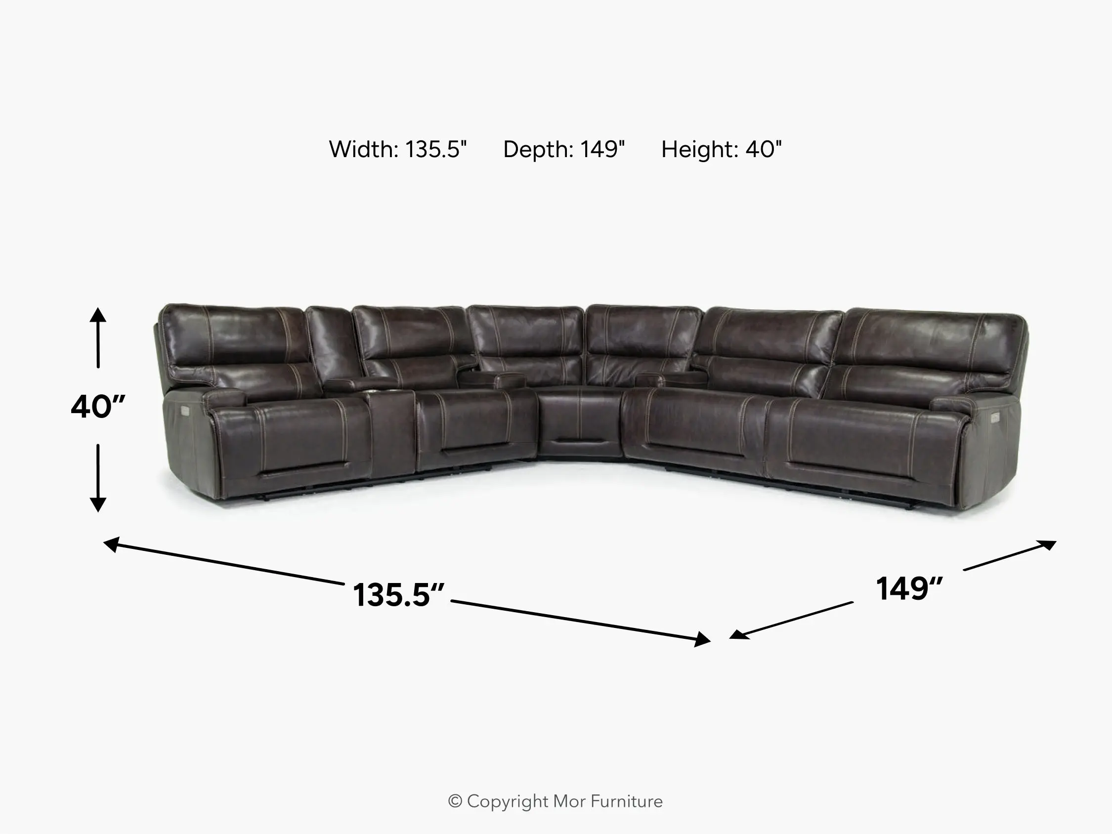 Oslo 3 Piece 3 Power Sectional - Image 8