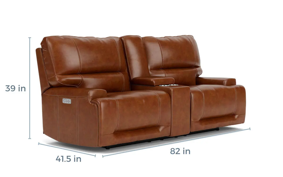 Oslo 3 Power Console Loveseat - Image 16