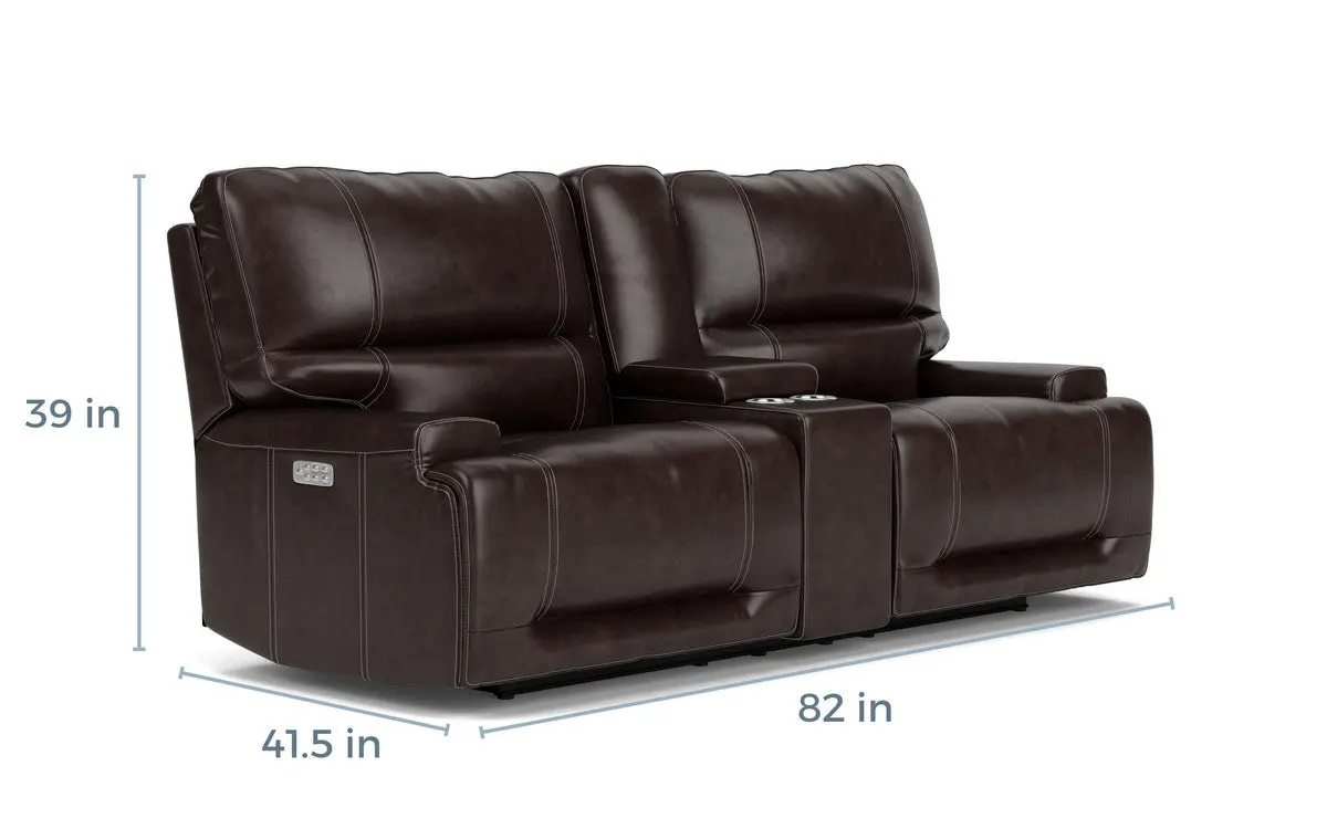 Oslo 3 Power Console Loveseat - Image 9