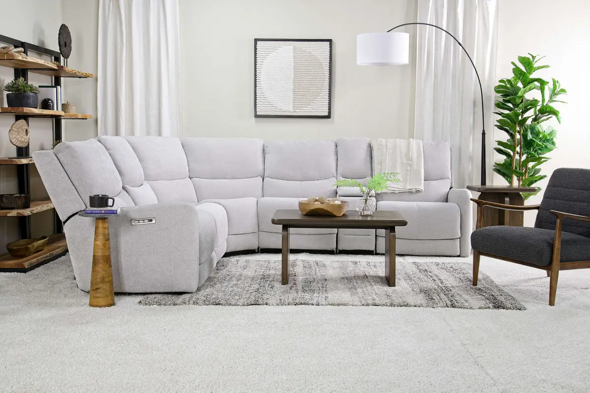Palencia 6 Piece 3 Power Sectional With 3 Power Armless Recliner - Image 7