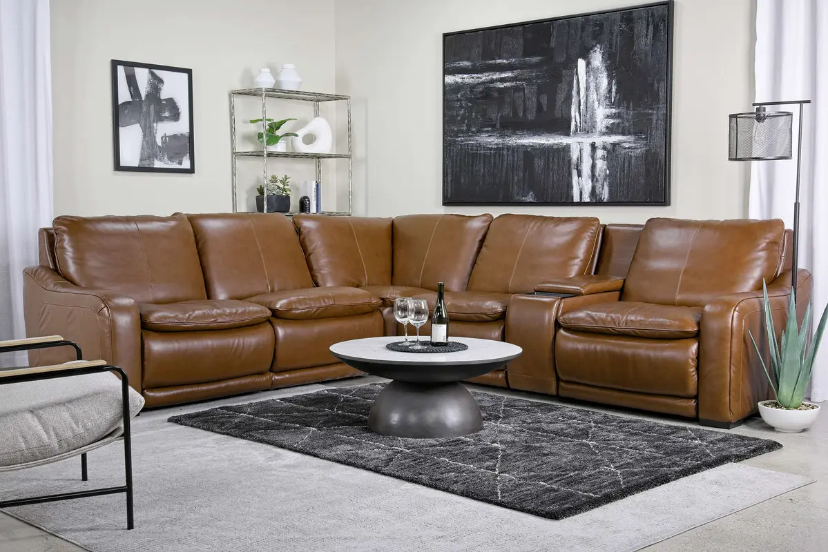 Paradise Ls 6 Piece 2 Power Sectional With 2 Power Armless Recliner - Image 8