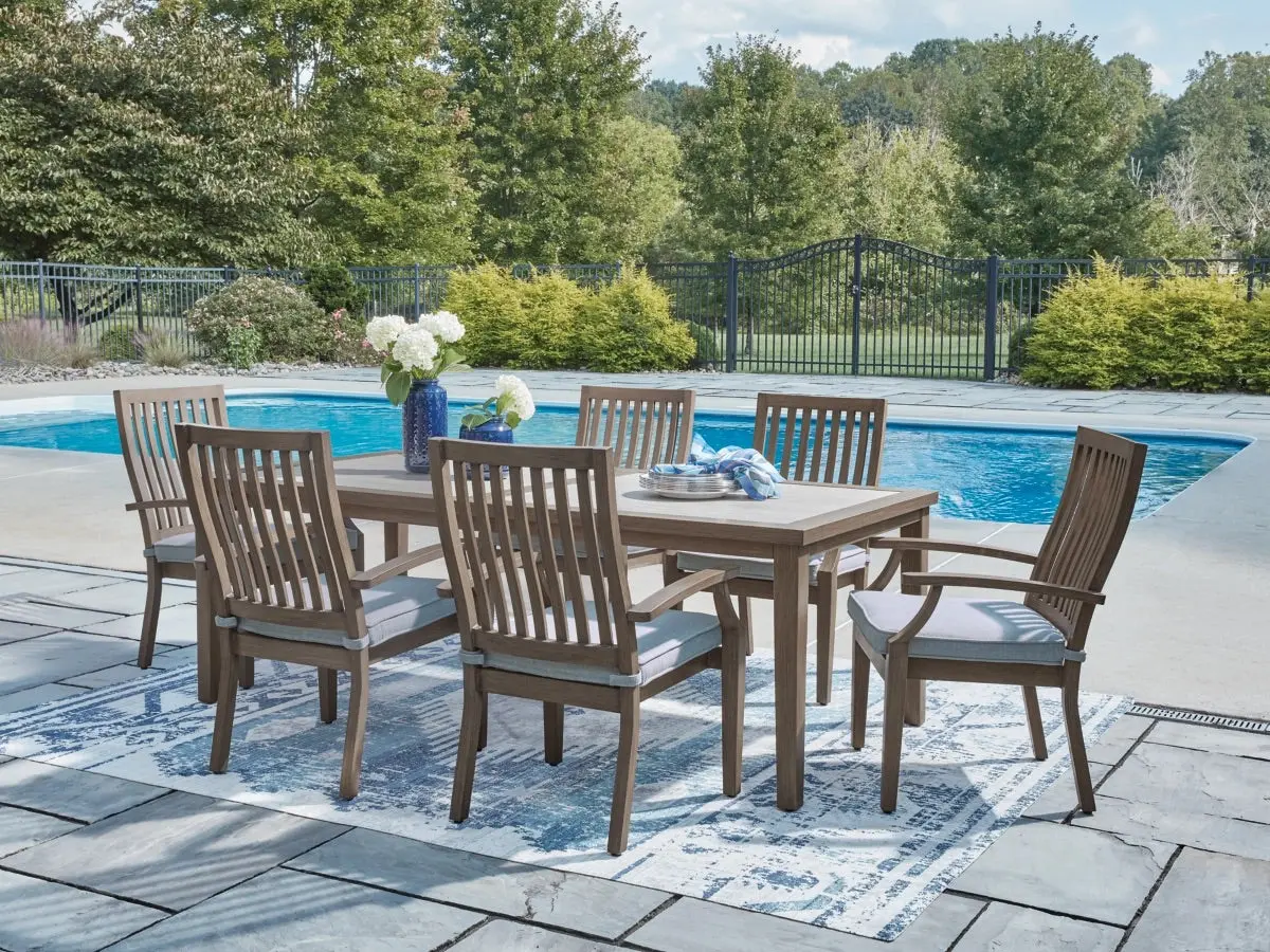 Rainier Outdoor Dining Table & 6 Chairs