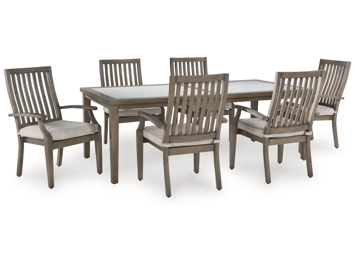 Rainier Outdoor Dining Table & 6 Chairs - Image 2