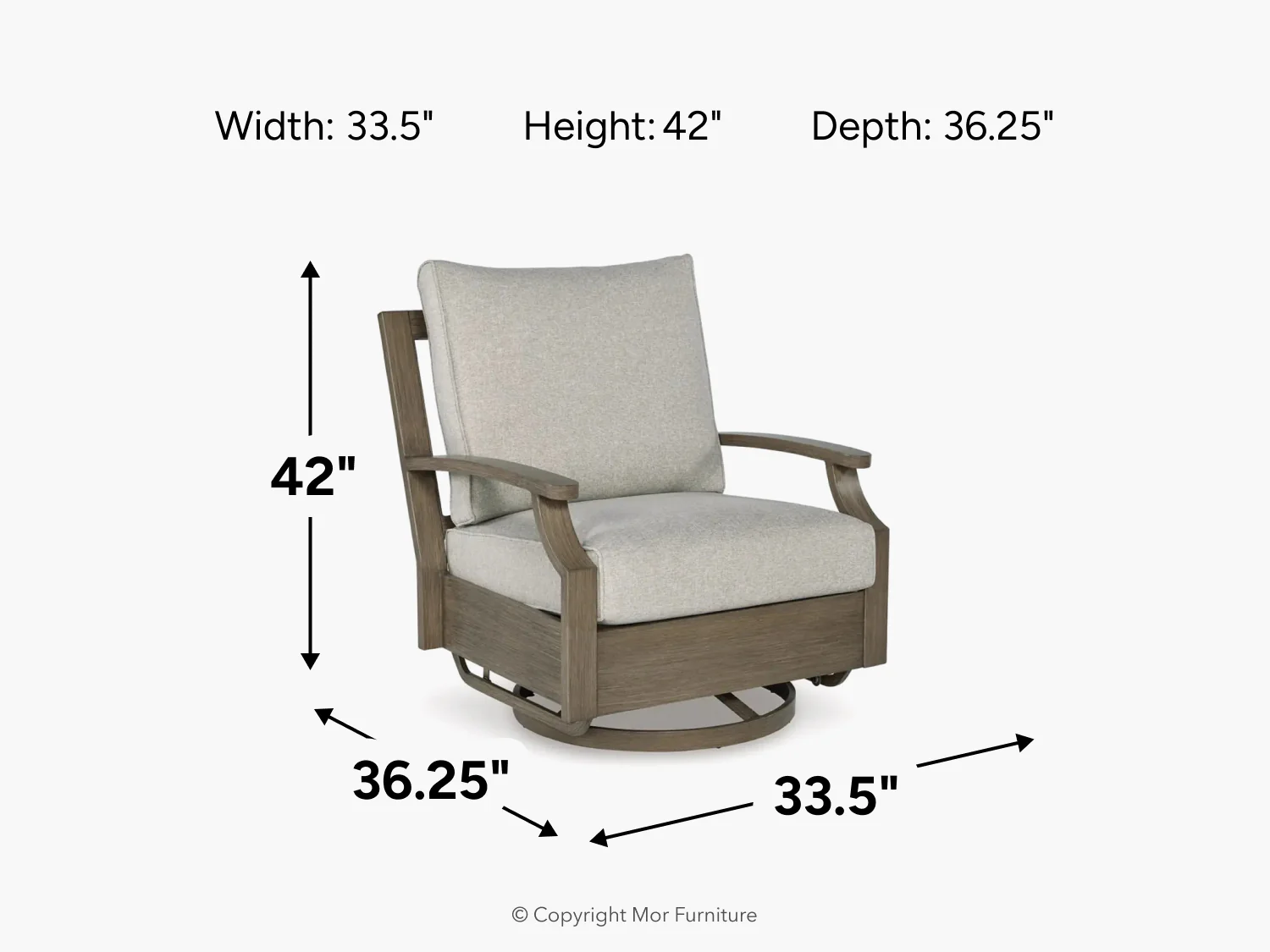 Rainier Outdoor Swivel Chair - Image 6
