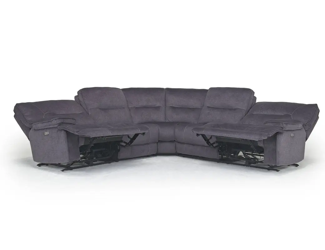 Retreat 5 Piece Power Sectional With Power Armless Recliner - Image 10