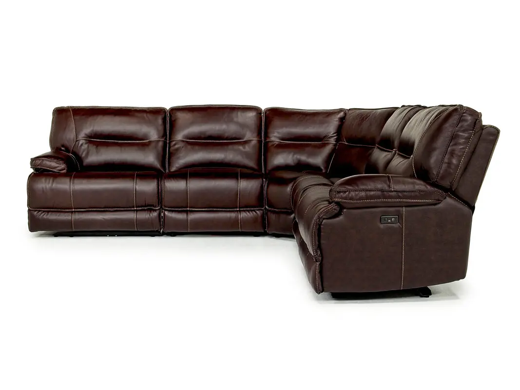 Retreat 5 Piece Power Sectional With Power Armless Recliner - Image 3