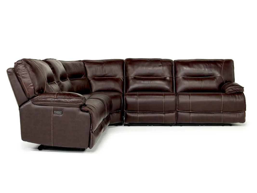 Retreat 5 Piece Power Sectional With Power Armless Recliner - Image 4