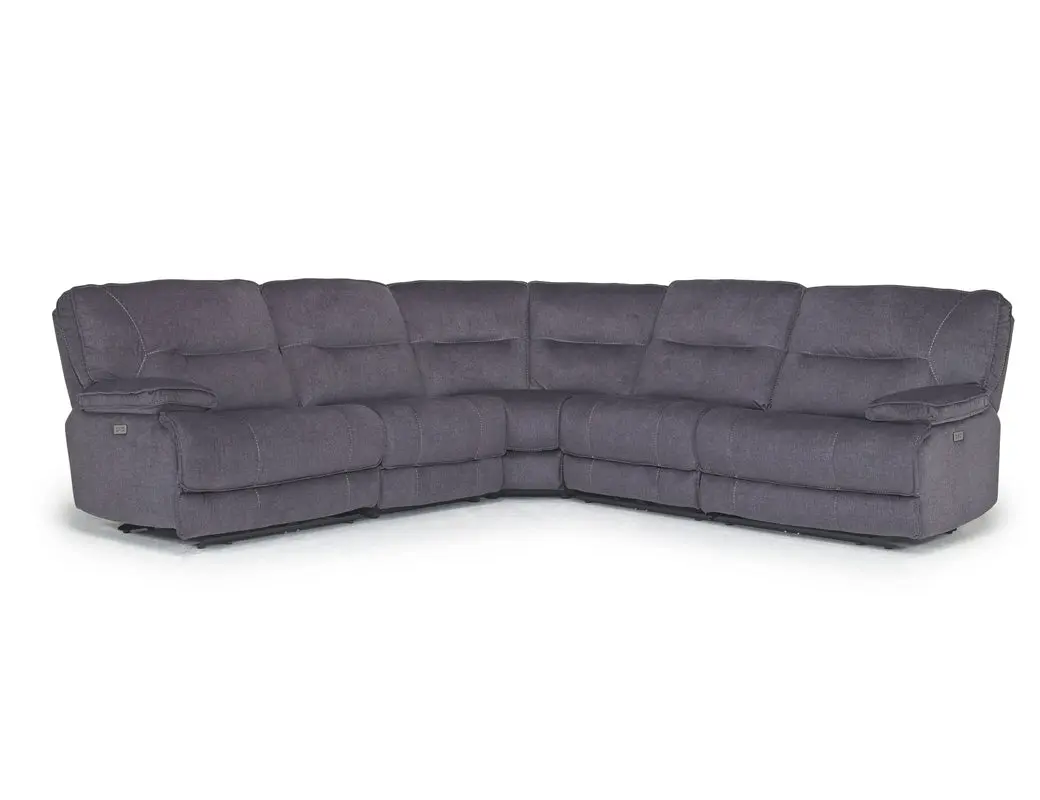 Retreat 5 Piece Power Sectional With Power Armless Recliner - Image 9