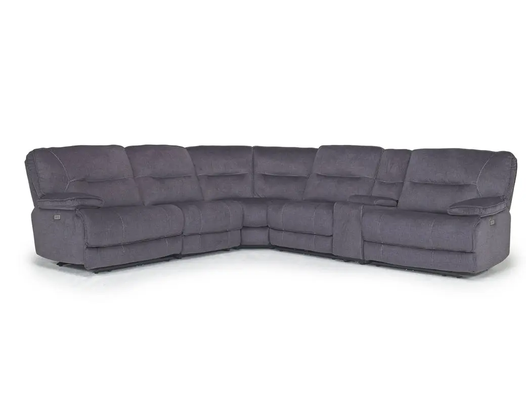 Retreat 6 Piece Power Sectional With Power Armless Recliner - Image 9