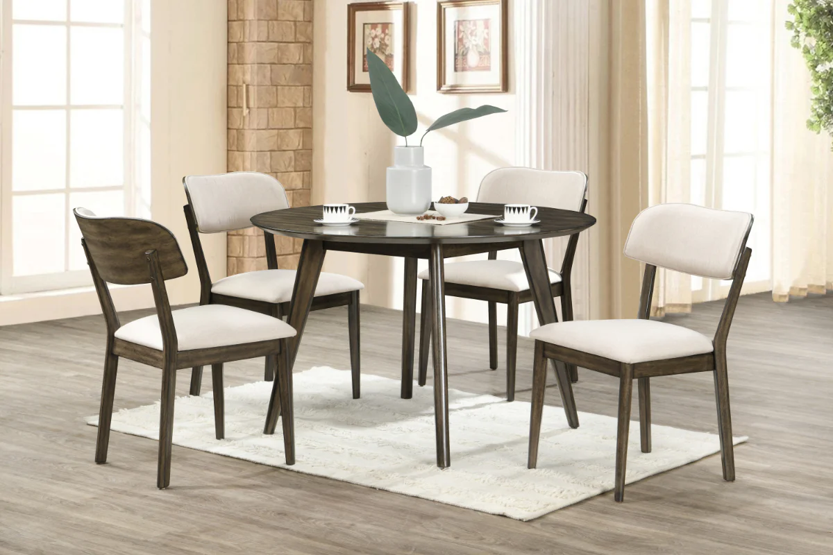 Rex Round Dining Table & 4 Chairs