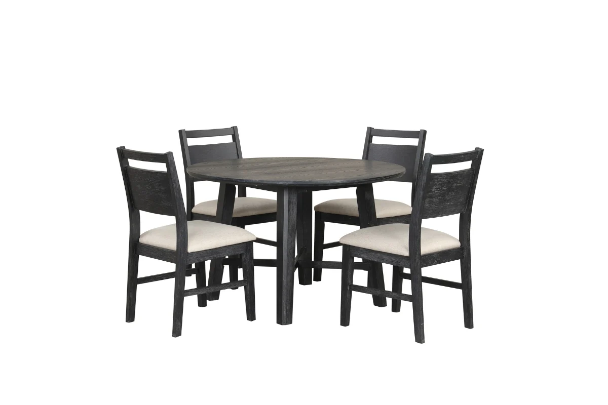 Sable Crest Round Dining Table & 4 Chairs