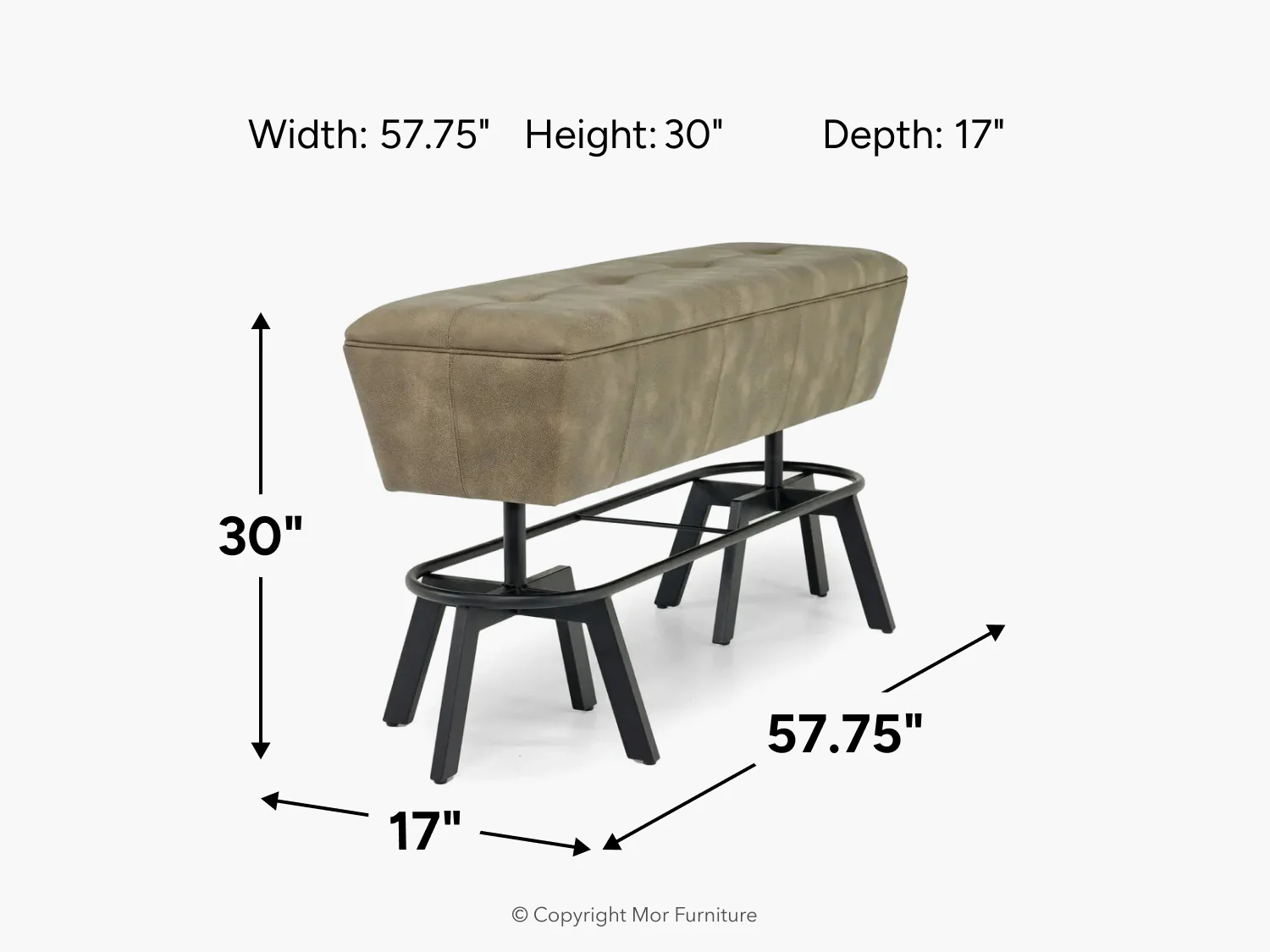 Sequoia Bar Height Dining Bench - Image 5