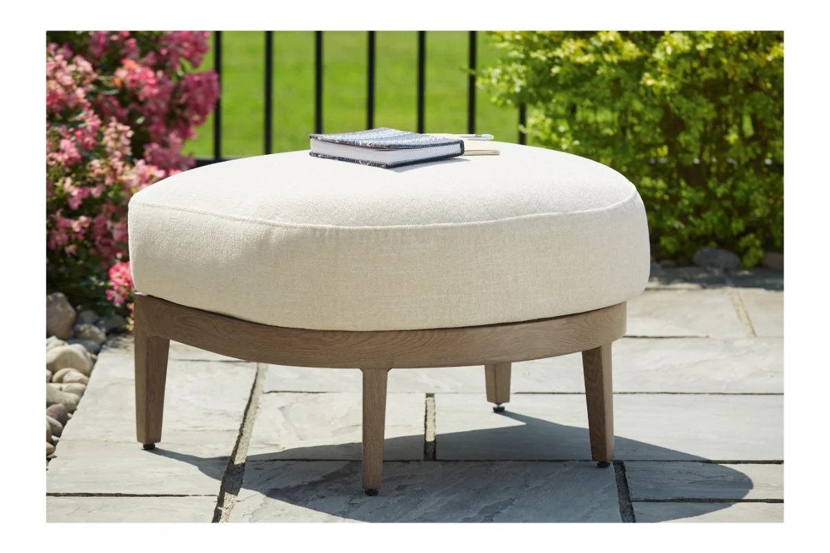Serene Bay Outdoor Ottoman - Image 6