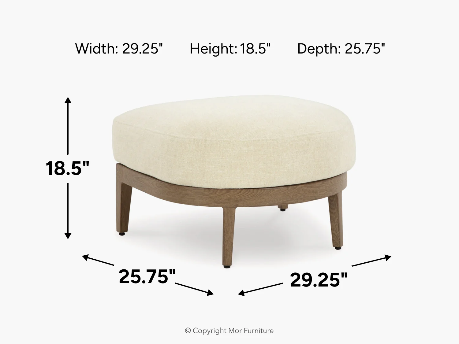 Serene Bay Outdoor Ottoman - Image 7
