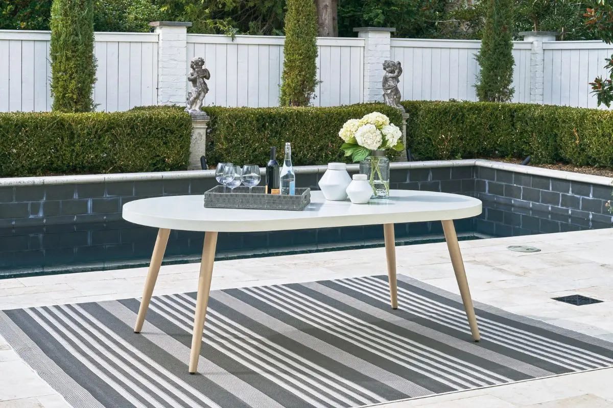 Seton Creek Outdoor Oval Dining Table - Image 6