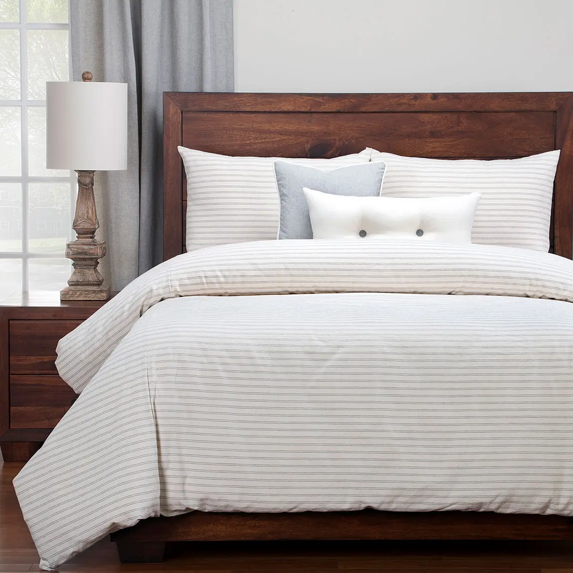 Ticking Stripe Comforter Set - Image 2