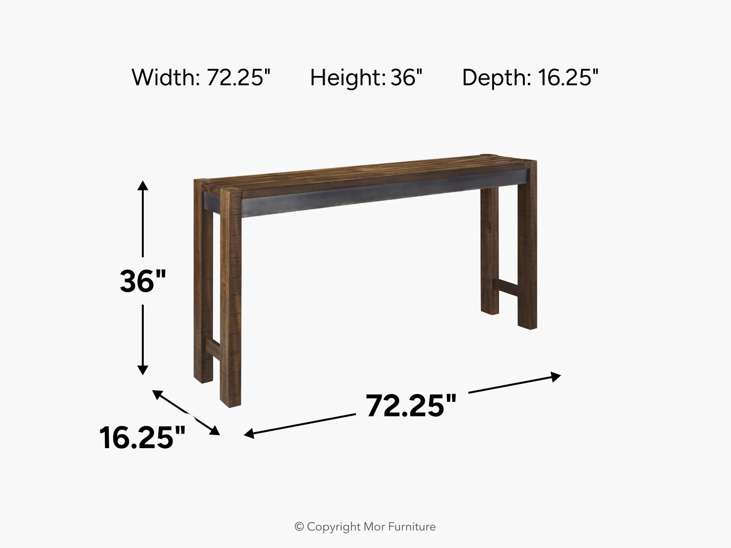 Torjin Counter Height Sofa Bar Table - Image 5