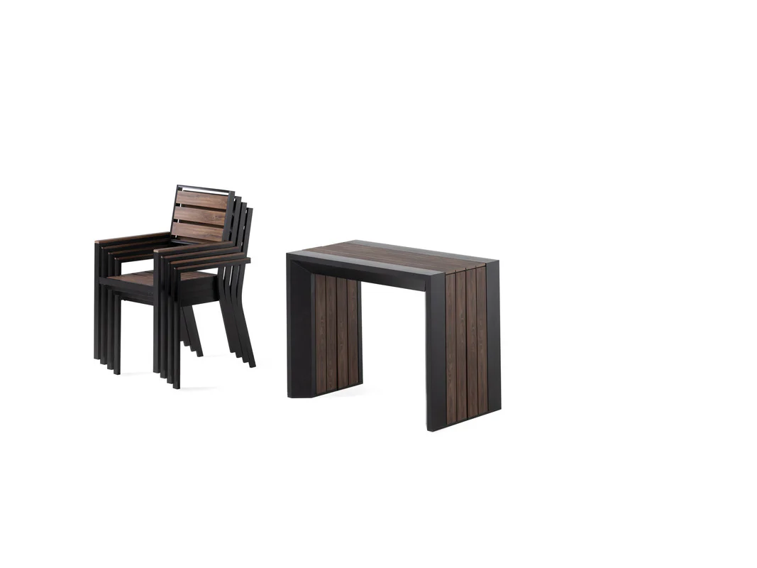 Transformer Outdoor Dining Table & 4 Chairs - Image 3