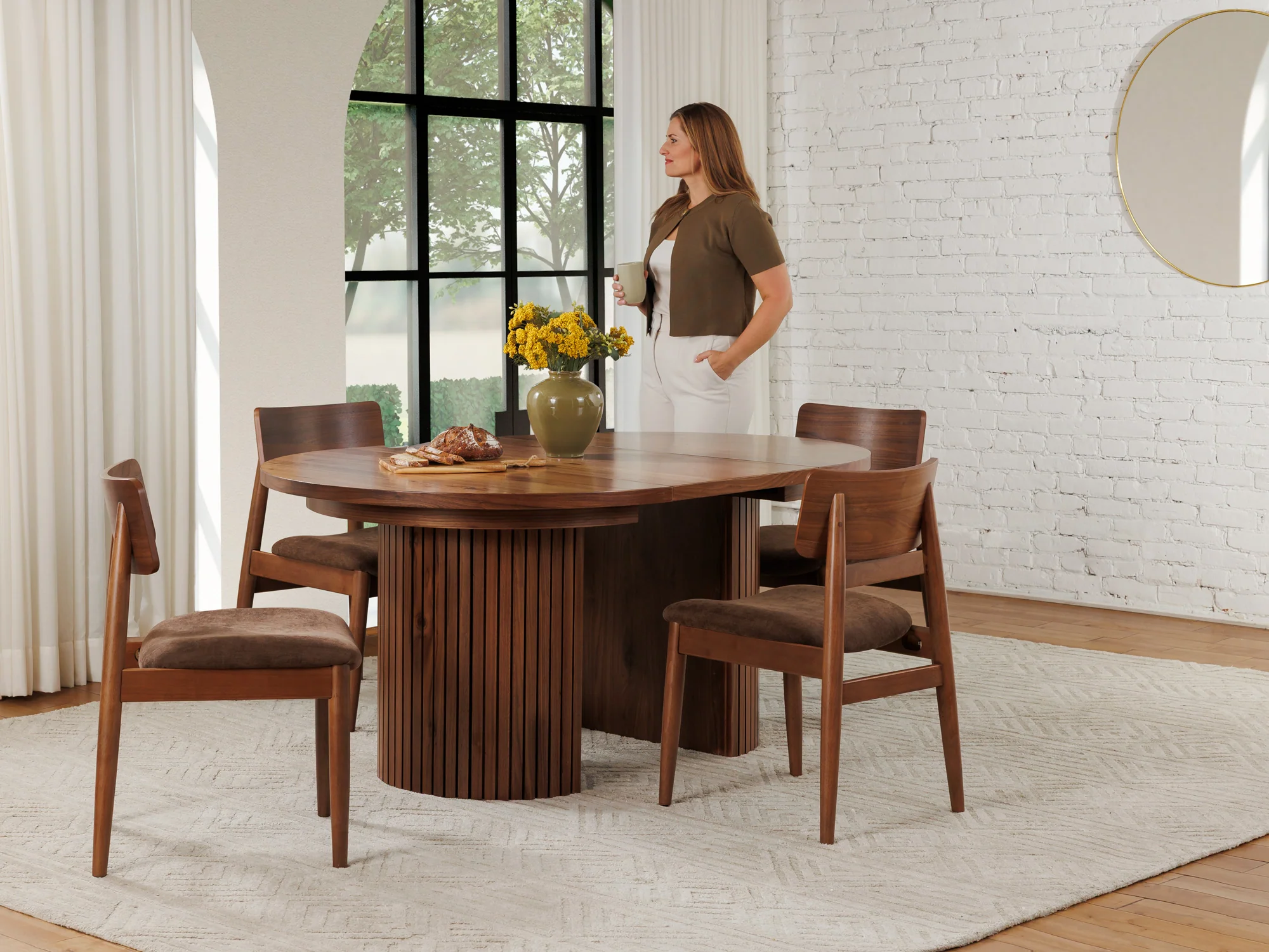 Transformer Round Dining Table & 4 Chairs - Image 24