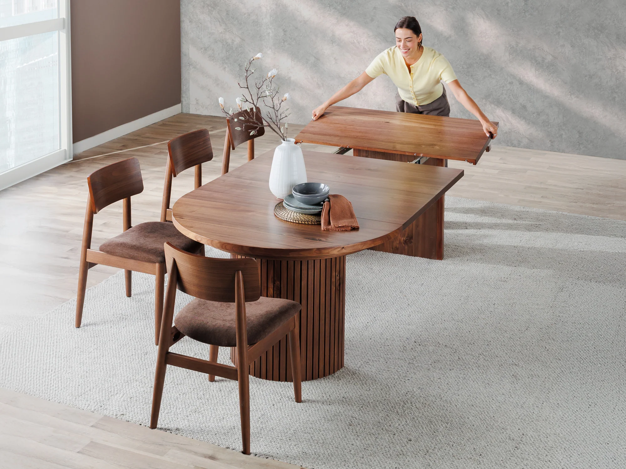 Transformer Round Dining Table & 4 Chairs - Image 27