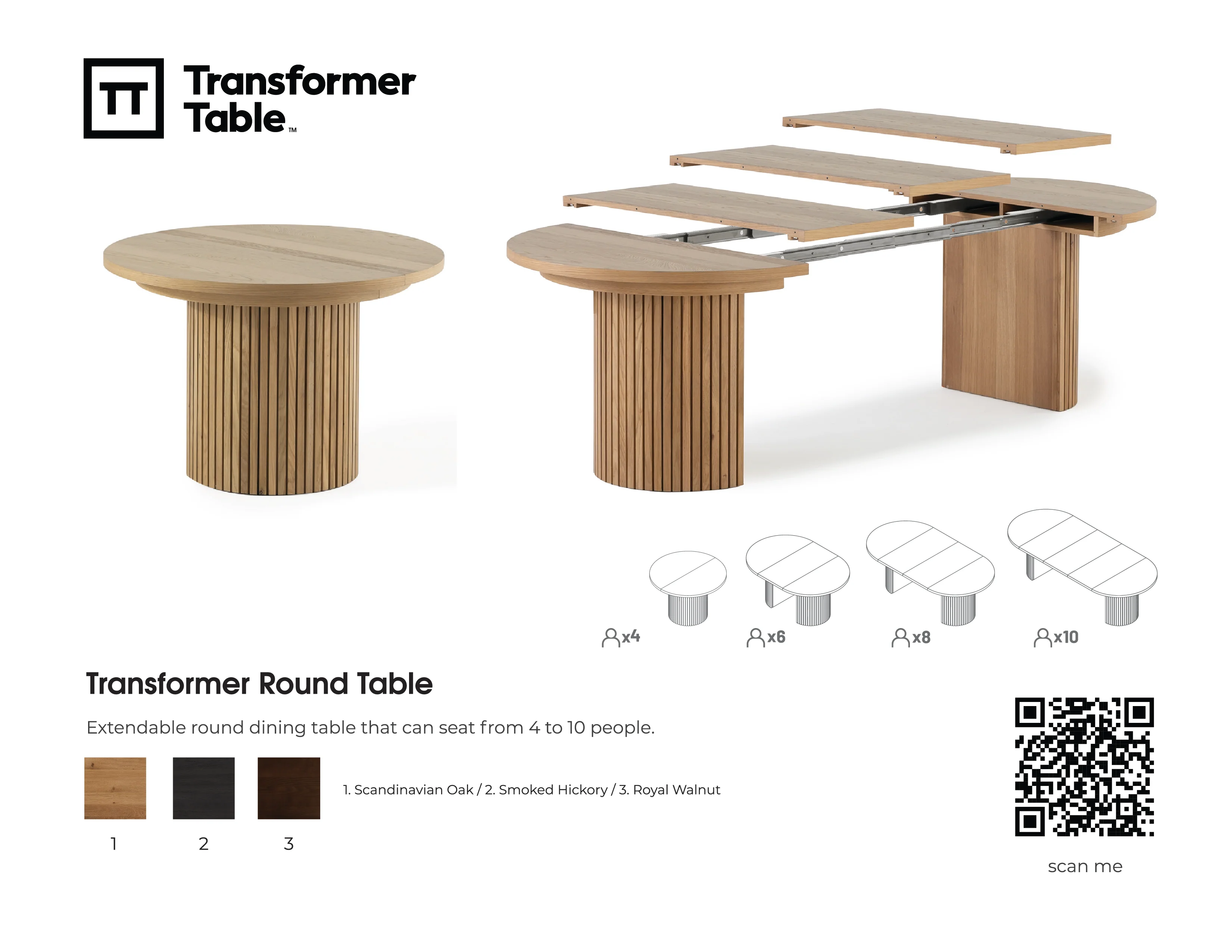Transformer Round Dining Table & 4 Chairs - Image 28