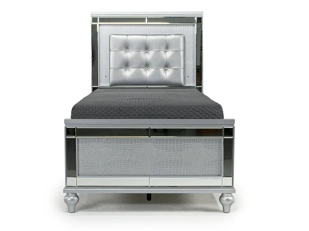 Valentino Panel Bed & Dresser & Mirror & Nightstand - Image 21