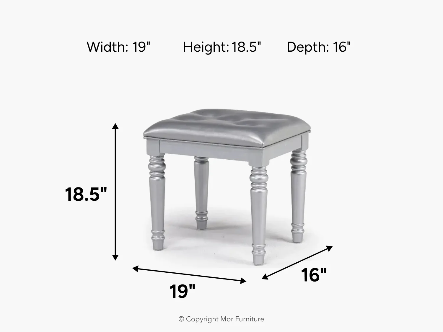 Valentino Vanity Stool - Image 11