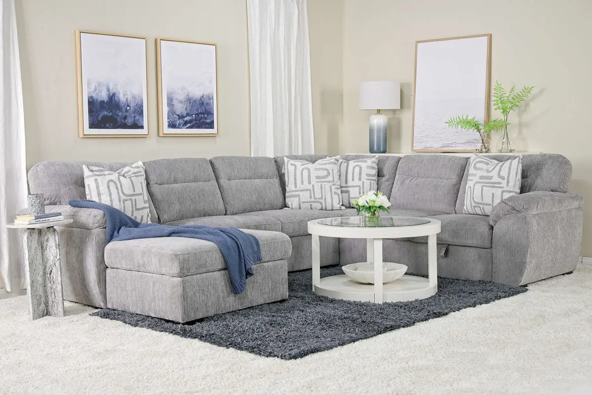 Wanda Full Pullout Tux Chaise Storage Sectional