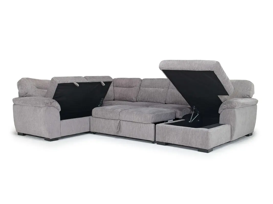 Wanda Full Pullout Tux Chaise Storage Sectional - Image 6