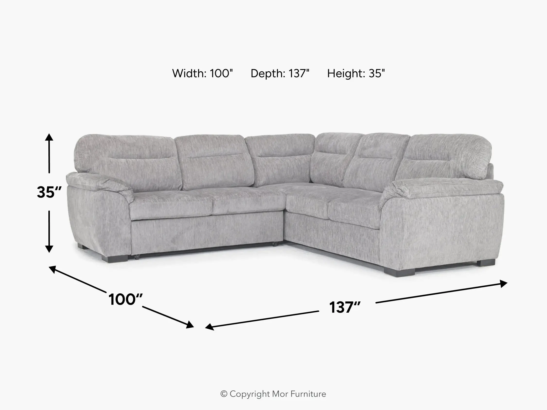 Wanda Full Tux Sleeper Sectional - Image 14