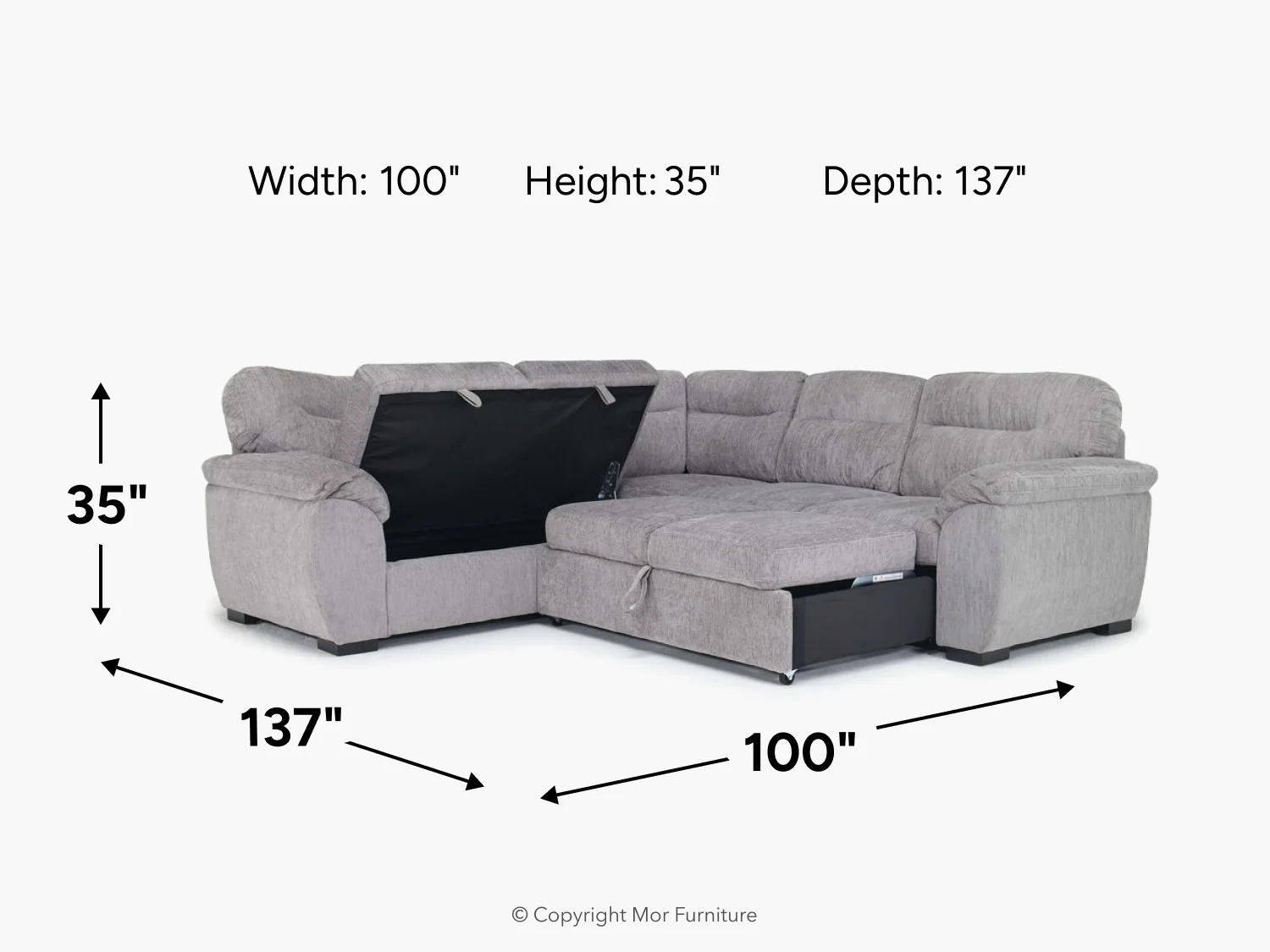 Wanda Full Tux Sleeper Sectional - Image 19