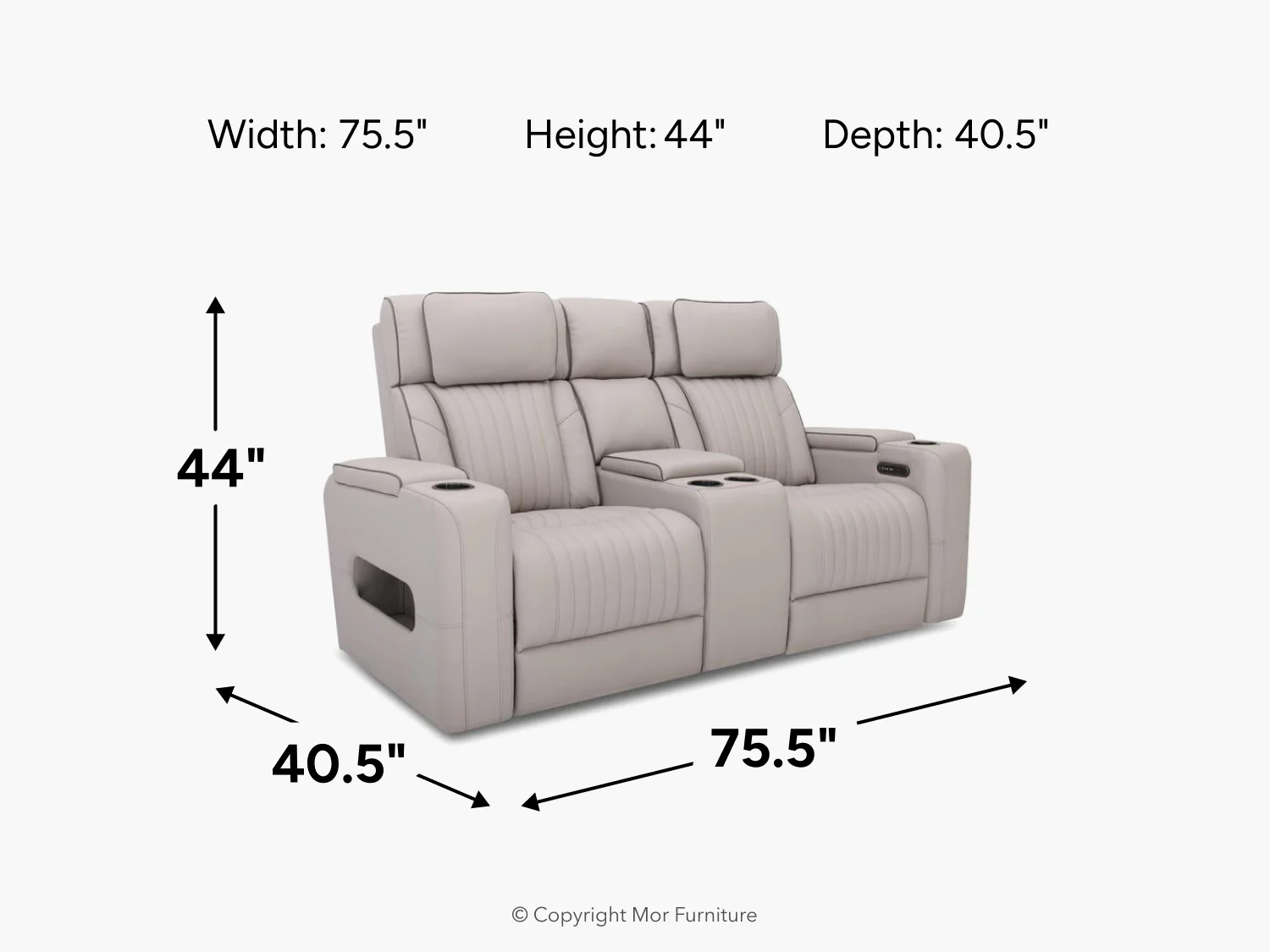 Watton 2 Power Console Loveseat - Image 14