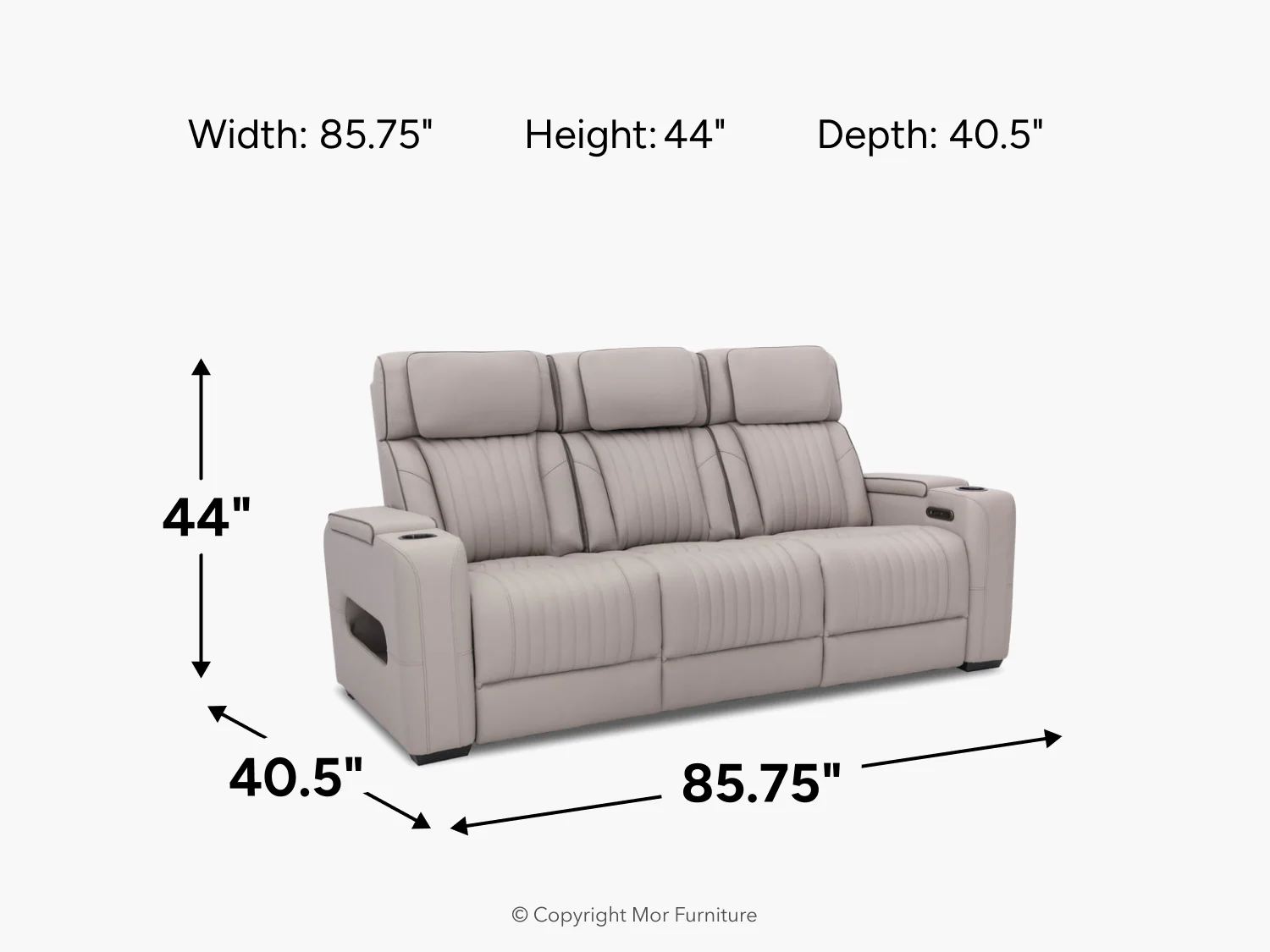 Watton 2 Power Theater Sofa - Image 18
