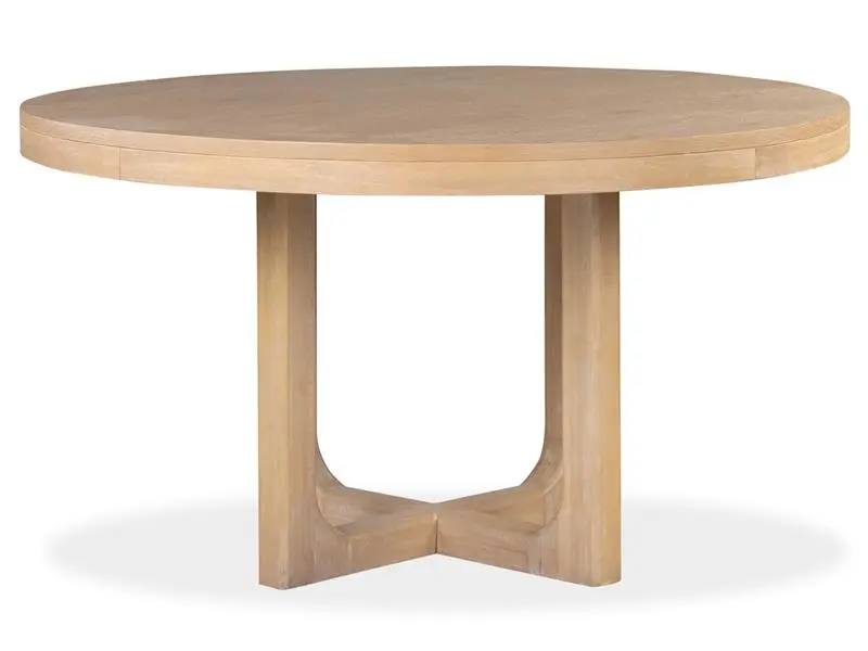 White Oak Round Dining Table & 4 Chairs - Image 3