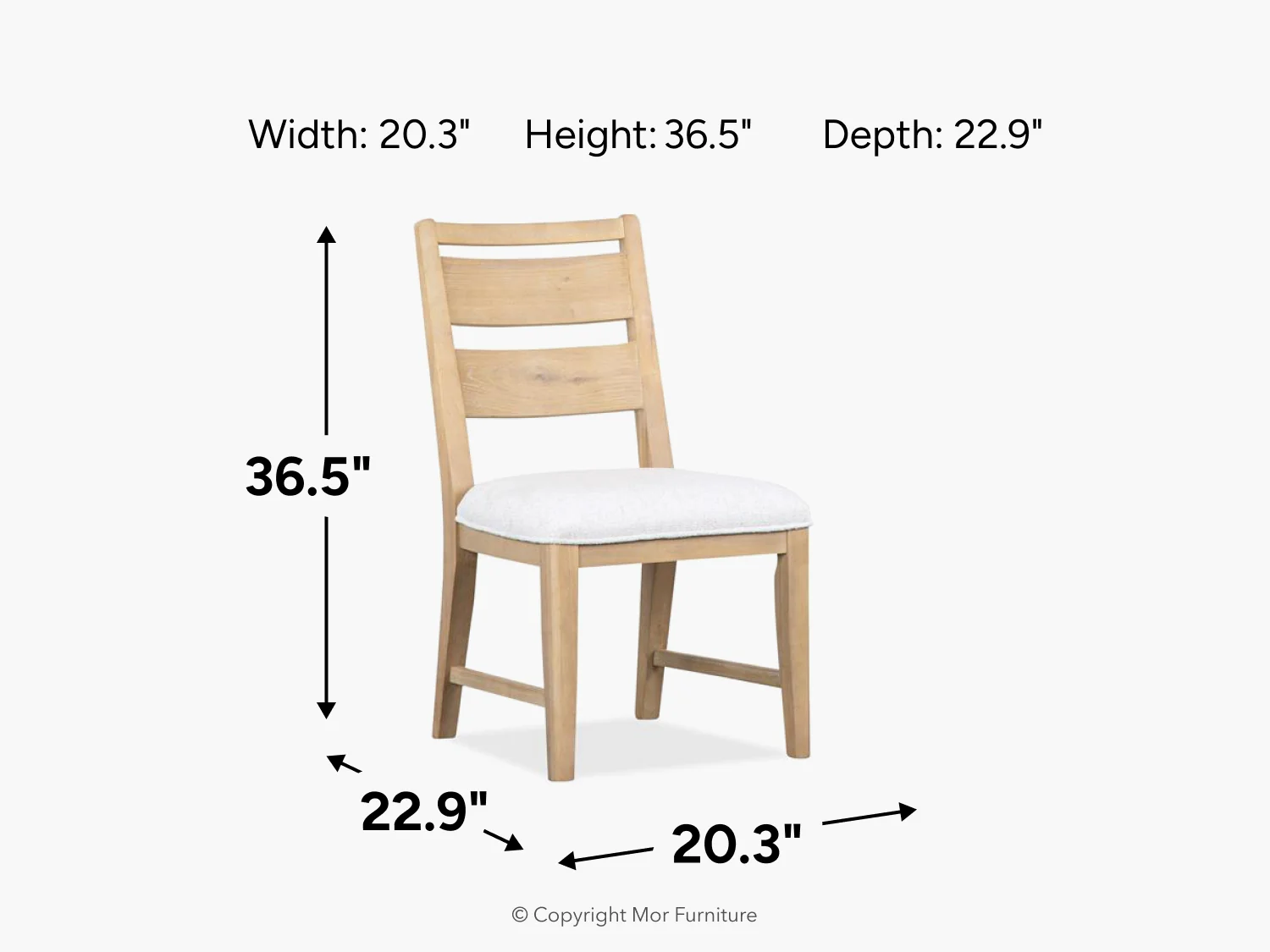 White Oak Side Chair - Image 8