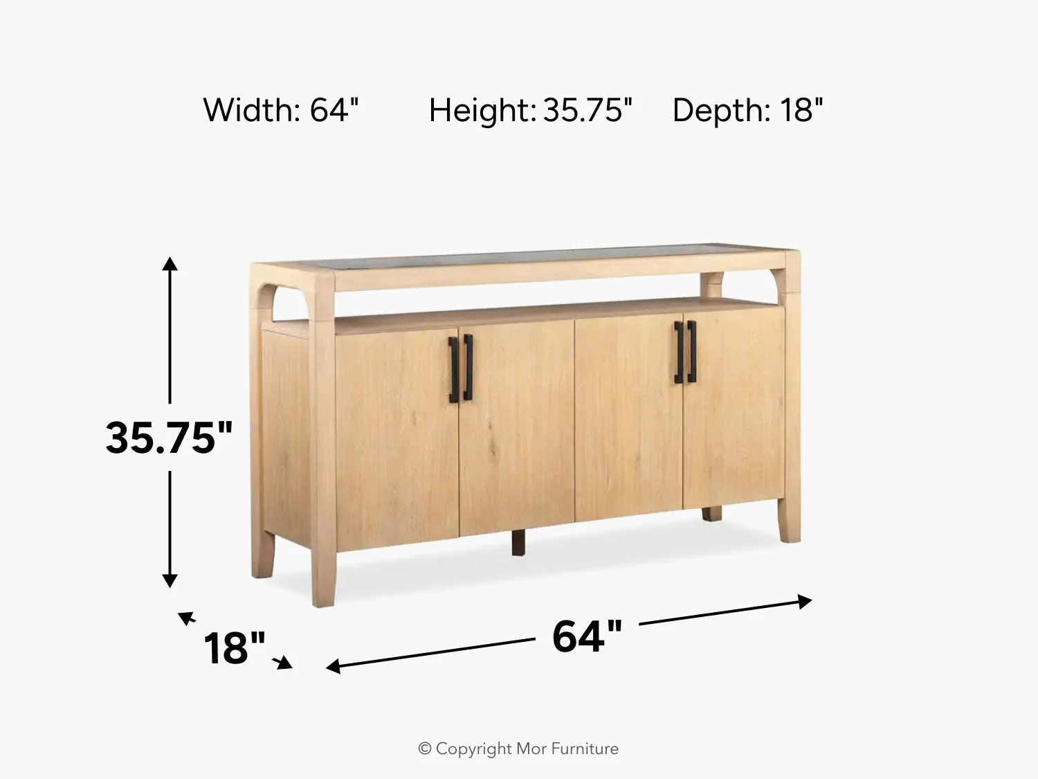 White Oak Sideboard - Image 4